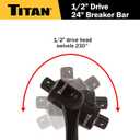 Titan 42147 1/2-Inch Drive 24-Inch Breaker Bar