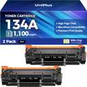134A W1340A Black Toner Cartridge Set 2 Pack Compatible with HP LaserJet M209dw MFP M234dw M234sdw M234sdn Printer Ink Replacement for HP 134A 134X W1340A W1340X Toner Cartridges (with Chip)