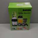 Nahida Blender for Smoothies, 1200W Smoothie Blender for Ice Crushing, Blenders with (2) 6-Fin Blades, Personal Blenders for Kitchen with 23oz, 32oz, 37oz Easy Go Cups for Juices, Silver