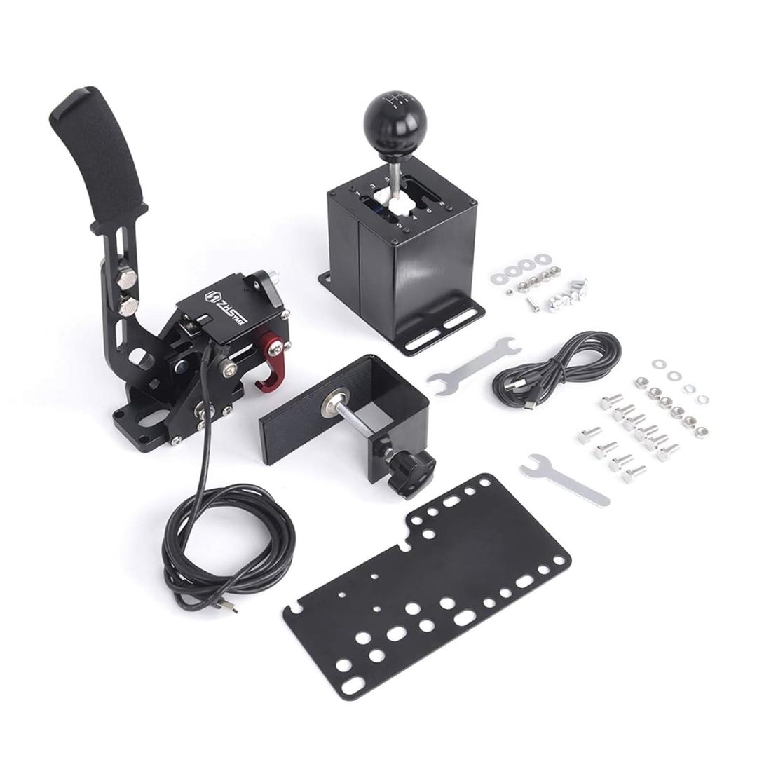 ZHSYMX PC Racing Game USB Handbrake and Racing Simulator Shifter with Thrustmaster T300RS/GT 7+R For Logitech G29 G27 G25 G920 USB Handbrake PC
