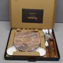 SMIRLY Charcuterie Boards Set - Large Acacia Cheese Board Set - House Warming Gifts New Home, Wedding Gift for Couple, Bridal Shower Gift, Birthday Gifts for Women