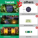 TomCare Solar Lights Outdoor 99 LED Higher & Larger Flickering Flame Solar Torch Lights 43" Waterproof Outdoor Lighting Solar Powered Pathway Lights for Garden Patio Yard, 6Pack