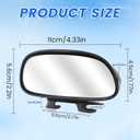 Blind Spot Mirror Adjustable 360 Degree Car Side Mirror, HD Glass Rear View Mirror Exterior Accessories for Car SUV Frame Thickness Less than 5MM (2 x Style 7)
