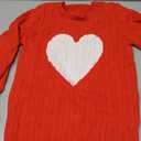 Girls Heart Sweaters Valentine Outfits Activity Tops Kids Teen Clothes Fashion Long Sleeve Cable Knit Casual Pullover Size 150, 10–12 years