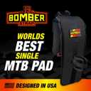 Bomber Strap Patented Single-Bike Tailgate Pad (Black) | Magnetic Buckles, Unobstructed Backup Camera, Universal Fit for All Trucks, Full Hitch & Tailgate Access, Quick Install, 1.5" CLOSED-CELL FOAM PADDING