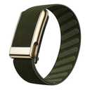 Ultra-Soft Stretchy Nylon Sport Band Compatible with WHOOP 5.0, One, Peak & Life | Adjustable, Breathable, & Sweat-Wicking Replacement Wristbands for Men & Women | NOT for Gen 4 (Forest Wit Gold, Life/MG)