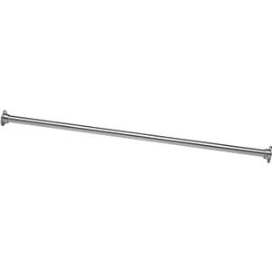 Naiture 60" Heavy-Duty Straight Shower Curtain Rod, Rustproof Stainless Steel Shower Rod with Mounting Flanges, Permanent Wall Mount, Used for Bathroom, Windows, Closet, Chrome Finish
