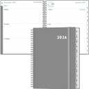 2026 Planner - Planner 2026 from January 2026 to December 2026 with 12 Monthly Tabs, Flexible Cover, Inner Pocket, 8.5" x 11", Grey-C