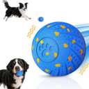 Smart Interactive Dog Toy Ball - Automatic Bouncing, Rolling & Vibrating Motorized Ball for Medium Large Dogs, Rechargeable Self-Moving Electronic Pet Toy for Boredom & Indoor Chase(Blue)