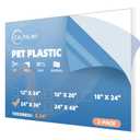 (3 Pack) PET Sheet Panels - 24 x 36 x 0.04 Plexiglass-Quality Lightweight and Shatterproof Glass Alternative Perfect for DIY Sneeze Guards, Face Shields, Railing Guards, and Pet Barriers (24"x36", 0.04"(1mm)Thick)