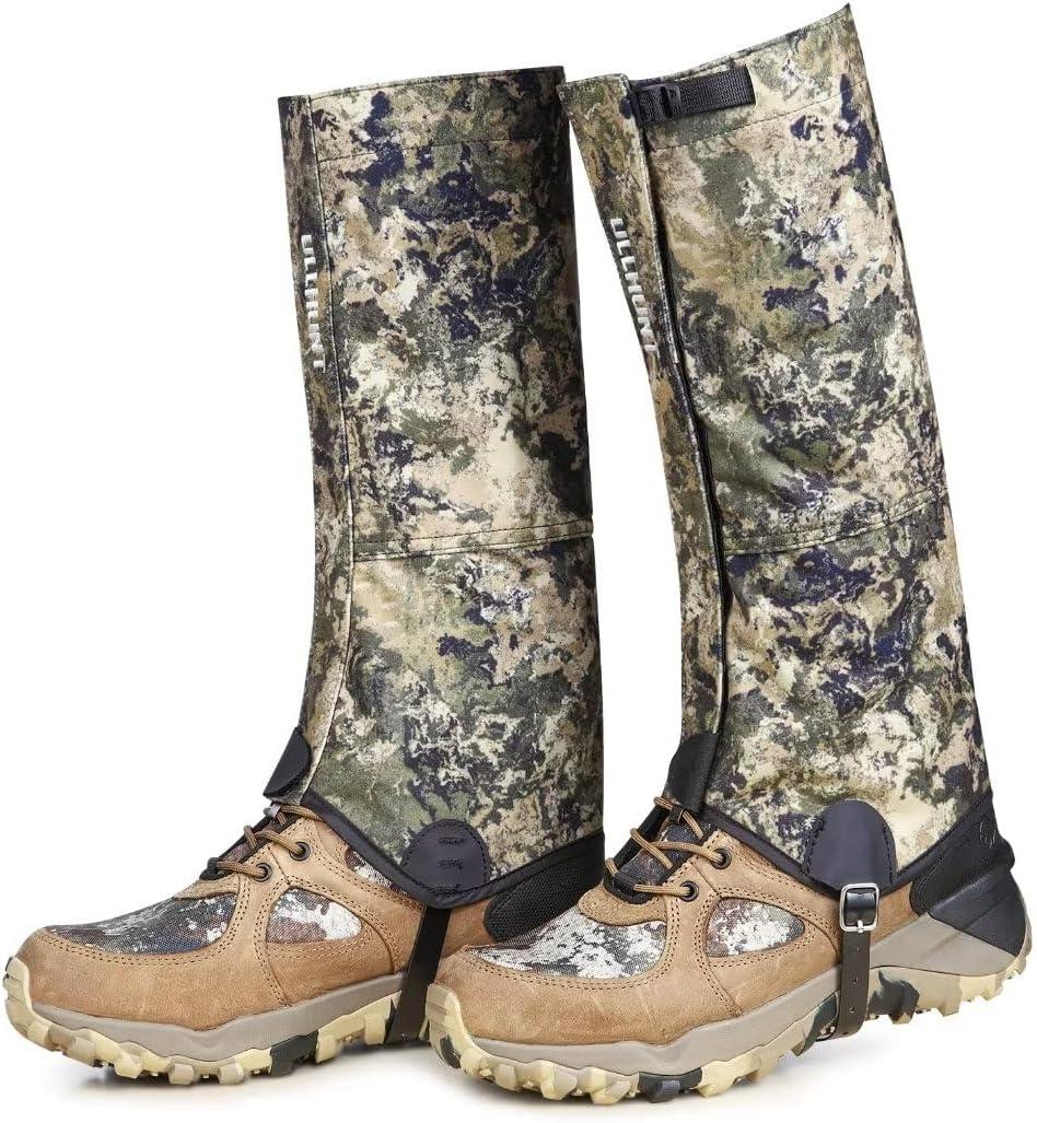 UIIHUNT Hunting Gaiters Leg Gaiters: High-Performance Hunting Boot Gaiters, Waterproof Hiking Gaiters with Upgraded Rubber (Medium)