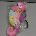 Baby Girl Toys 0-6 Months Musical Seahorse Stuffed Animal Tummy Time Toys for Infant 3-6 6-12 Months with Baby Mirror Sensory Newborn Crinkle Developmental Pink Toy Birthday Shower Gifts 0-3 4 5 Month