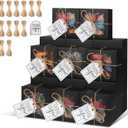 KPOSIYA 120 Pcs Black Bakery Boxes with Window Individual Cupcake Boxes 4x4x2.5 Inches Cookie Boxes Kraft Paper Black Gift Box for Pastries, Cookies, Pie, Donuts, Macaroon