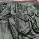 Litanika Fluffy King Comforter Olive Green, 3Pcs Warm Sherpa Fleece Bedding