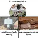 Universal Mufflers, Performance Automotive Exhaust Muffler, Single Chamber center in/center out, silver (2")