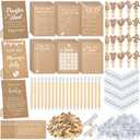 Sherr 476 Pcs Kraft Baby Shower Games 6 Sets Activities Cards Pacifier Hunt Game 50 Pacifiers How Big is Mommy's Belly Sign 50 Guessing Cards 2 Measuring Tape Don't Say Baby Sign 50 Clothespin (Brown)