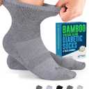 Doctor's Select Bamboo Viscose Diabetic Socks for Women & Men - 5 Pairs, Viscose Bamboo Socks Woman, Non Binding, Wide Top, M