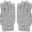 Moshi Digits Winter Gloves Touchscreen, Size S (22-23.5cm/ 8.6"-9.2"), Light Gray