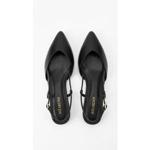  Slingback Flats for Women, Pointed-Toe Elegant Women's Ballet Flats with Buckle Strap, Classic Low Heel Dress Shoes for Casual Work Office Party