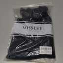 Missufe Women's V Neck Ruffle Short Sleeve Bodycon Summer Casual T Shirt Dress (Black, S)