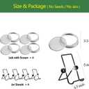 Sprouting Lids Growing Kit - 316 Stainless Steel Sprouting Lids for 86mm Wide Mouth Mason Jar with Adjustable Stands - Organic Sprouts, Broccoli, Alfalfa Mung Bean Sprout Kit (Set of 4)
