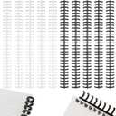 10 Pcs Binding Combs 30 Rings Comb Binding Spines Plastic Spiral Book Binder for Teacher Student Document Notebook File Making, Black White