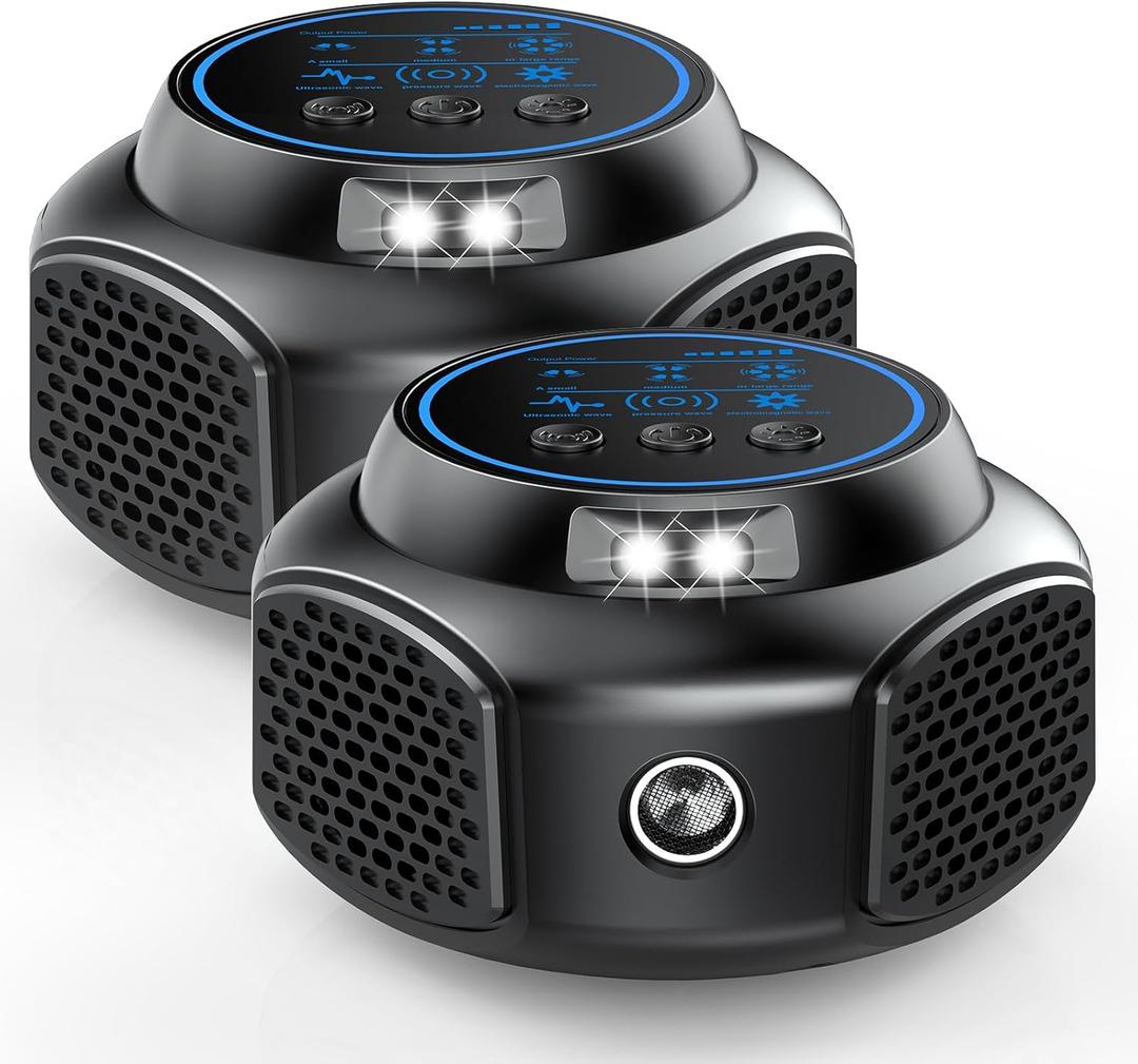 2 Pack Ultrasonic Pest Repellent Plug in, Indoor Pest Rodent Control for Mouse Mice Rat Squirrel Bat Roach Spider Ant Bug, Electronic Repelling Device Mouse Traps