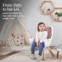 Evolur Zoodle 2-in-1 High Chair for Baby & Toddler Convertible High Chair to Toddler Chair, Padded Seat, 5-Point Safety Harness, Dual Dishwasher-Safe Trays, Solid Beechwood Legs Pink