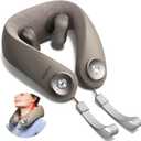RENPHO Neck Massager with Heat [2025 Upgraded], 6D Cordless Neck Massager for Pain Relief Deep Tissue, Deep Kneading Shoulder Massage, Mothers Day Gifts for Women Men Mom Dad, Khaki