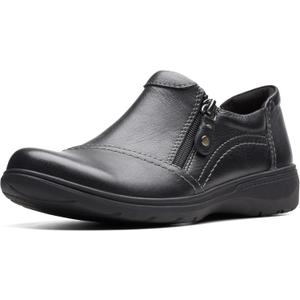 Clarks Black's Carleigh Ray Oxford, Black Leather, 10 Wide US