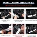 MEWANT Hand Stitched White Leather Tesla Model 3 Steering Wheel Cover for Tesla Model 3 2017-2023 / Model Y 2020-2023 for Tesla Model 3/Y Accessories