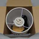 Bedside Table Lamp for Bedroom - 4 Way Dimmable Touch Lamp with USB and Type-C Charge Port, Small Wood Base Round Flaxen Fabric Shade Lamp Living Room,Bedroom Use(Yellow Color Base) (Warm White)