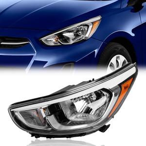 TODO Headlight Assembly Compatible with Hyundai Accent 2015-2017, Headlights Replacement for 92101-1R710 921011R710 HY2502192, Left Driver Side