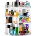 360 Rotating Makeup Organizer Countertop, Clear Acrylic Large Perfume Organizer, Organizador De Perfumes, 7 Layers Make Up Organizer and Storage Fits for Vanity and Bathroom - X-Large Clear