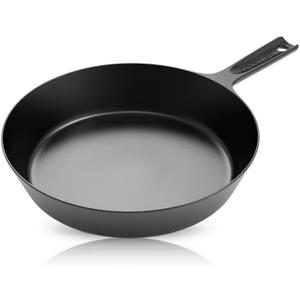 COOKLIFE 10 Inch Lightweight Pre-Seasoned Cast Iron Skillets with Handle Cover - Smooth Polished Surface, Easy to Clean Cast Iron Pan Use in the Oven, on the Stove or Grill, Over a Campfire