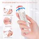 Ear and Nose Hair Trimmer Clipper - 2026 Professional Painless Eyebrow & Facial Hair Trimmer for Men Women, Battery-Operated Trimmer with IPX7 Waterproof, Dual Edge Blades for Easy Cleansing Pink