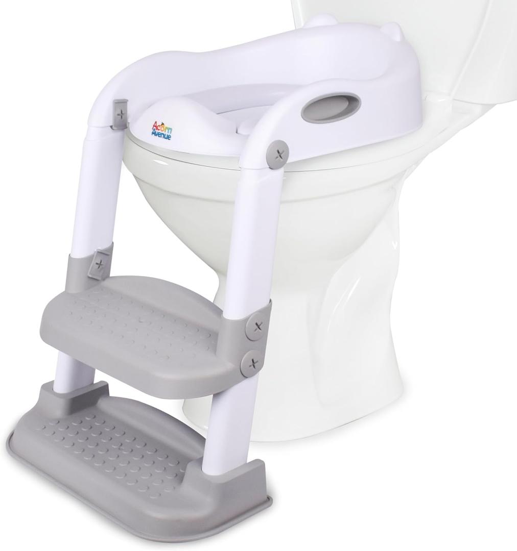 Step Up 2 N 1 Potty Training Seat, Upgrade Toddler Toilet Seat for Kids Boys Girls, Potty Training Toilet, Splash Guard Anti Slip Pad Step Stool