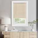 Cordless Light Filtering Mini Blind - 29 Inch Width, 48 Inch Length, 1" Slat Size - Alabaster - Cordless GII Morningstar Horizontal Windows Blinds for Interior by Achim Home Decor