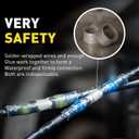 Haisstronica 120PCS Solder Seal Wire Connectors, Marine Grade Heat Shrink Butt Splice Connectors for Electrical, Stereo, Corrosion and Weatherproof