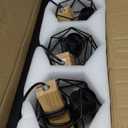 3-Light Farmhouse Bathroom Vanity Light Fixtures, Wood Bathroom Light Fixtures Over Mirror, Rustic Sconces Wall Lighting with Elegant Metal Lampshade for Living Room, Bedroom, Hallway (Black)