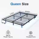 HAVONIZD Queen Floating Bed Frame with LED Lights and Charging Station - 10 inch Platform Bed Frame No Box Spring Needed, Easy Assembly