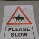 Horse Please Slow Down Sign Metal Tin Sign 12x16 Inches