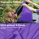 2 x 2 Pack Dark Purple Tablecloth Plastic Rectangle Table Covers PEVA Dark Purple Plastic Table Cloths for Parties Disposable 54 x 108 Inch Tablecloth for Birthday Party School Baby Shower Kitchen Dining