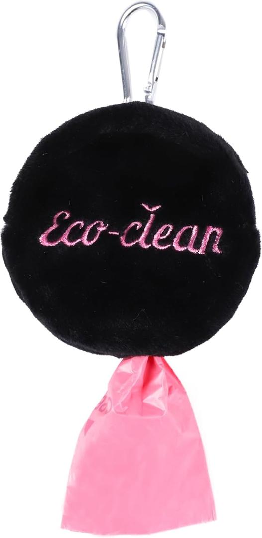 3 x Dog Poop Bag Holder, Cute Poop Bags Dispenser with Metal Clip, Doggie Waste Bag Dispenser for Leash, Black