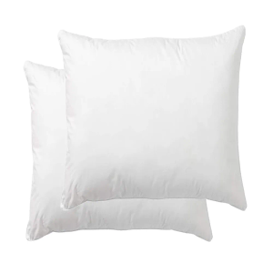 Euro Pillow Insert, Decorative Throw Pillow Stuffer, Down and Feather Filled, Cotton Fabric (White), 24x24, Set of 2, Suitable for Home, Bed