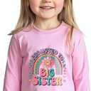 Homie Weekend Big Sister Gifts for Girls Shirts Promoted to Big Sister Announcement Shirt Toddler Long Sleeve Cotton T-Shirt, Size 130/64