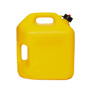 Midwest Can 5 Gallon Yellow Diesel Portable Gas Can with FlameShield Safety System