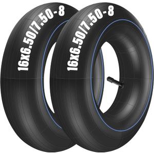 2 Pack 16X6.50-8, 16X7.50-8 Inner Tube for Snow Blower, Lawn Mower, ATV, Farm Tractor, Wheelbarrow, Trailer Implement, Heavy-Duty Replacement Inner Tube with TR-13 Straight Stem Valve (16x6.50-8,pack of 2)