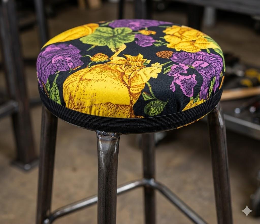 Levoberg Stool Cover Round 2 Pack Printed Bar Stool Seat Slipcover Stretch Rolling Stool Cover with Elastic Round Swivel Stool Cushion Cover Washable Round Barstool Covers Protector 13-20inch #1