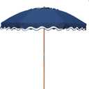 AMMSUN 7.8ft Patio Umbrella, Outdoor Table Umbrella, Boho Seashore Umbrella with UPF 50+ Water-Resistant Canvas, Air Vent, Ash Wood Pole and Carry Bag